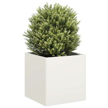 Vidaxl vidaXL Sadilno korito, belo, 40x40x40 cm, hladno valjano jeklo