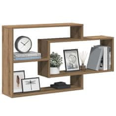shumee vidaXL Stenska polica artisan hrast 104x20x58,5 cm inž. les