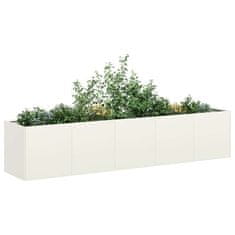 shumee vidaXL Sadilnik White 200x40x40 cm Hladno valjano jeklo