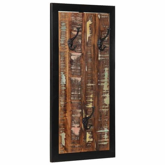 shumee vidaXL Plaščni obešalnik Multicolor 40x2x80 cm masivni les obnovljen
