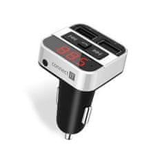 Connect IT InCarz Oddajnik Bluetooth, polnilec USB, prostoročno prostoročno upravljanje, predvajalnik, SREBRNO