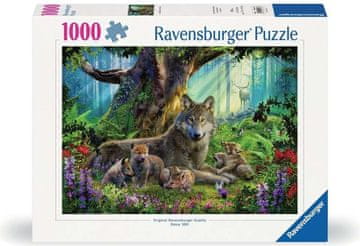 Ravensburger Puzzle Volkovi v gozdu 1000 kosov