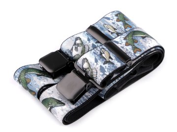 Ribiške dokolenke širine 4 cm dolžine 120 cm - modro-sive barve sv.