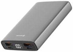 SWISSTEN aluminijasta power banka 10000 mah 20w power delivery siva