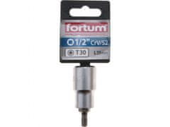 Fortum Vtična glava 1/2" TORX konica, T30, L 55mm
