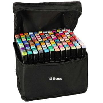 MG Set Markers dvostranski markerji 120 ks + stojalo