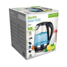 ACTIVER Električni čajnik SHADY 1,5l steklo/črna LED 1850-2200W