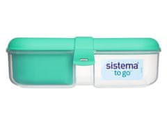 Sistema To Go Ribbon deljena škatla za prigrizke s posodico za jogurt 1,1 l, meta