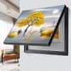 HOME & MARKER® Dekorativna slika za pokrov električne omarice (30x40cm) | DECOFRAME Drevo