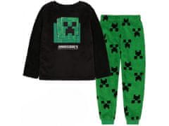 MARVEL Minecraft Creeper fantovska pižama iz flisa, topla, z dolgimi rokavi, črna in zelena 5-6 lat 116 cm