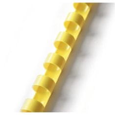Plastične hrbtne ploščice - 14 mm, rumene barve, 100 kosov