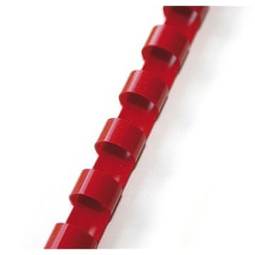 Plastične hrbtne ploščice - 8 mm, rdeče, 100 kosov