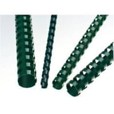 Plastične hrbtne strani - 28,5 mm, zelene barve, 50 kosov