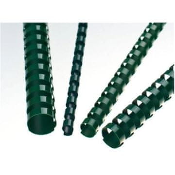 Plastične hrbtne strani - 28,5 mm, zelene barve, 50 kosov