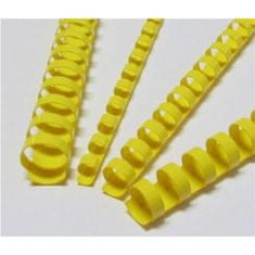 Plastične hrbtne strani - 32 mm, rumene barve, 50 kosov