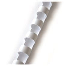 Plastične hrbtne strani - 38 mm, bele barve, 50 kosov