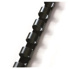 Plastične hrbtne strani - 38 mm, črne, 50 kosov