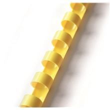 Plastične hrbtne strani - 38 mm, rumene barve, 50 kosov