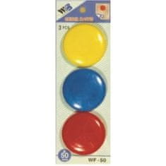 Komplet magnetov - 50 mm, mešanica barv, 3 kosi