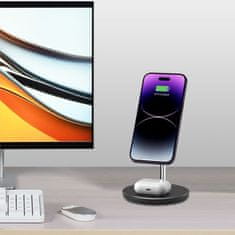 Tech-protect A39 2in1 MagSafe brezžični polnilnik za mobitel / AirPods, črna