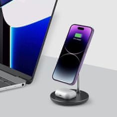 Tech-protect A39 2in1 MagSafe brezžični polnilnik za mobitel / AirPods, črna