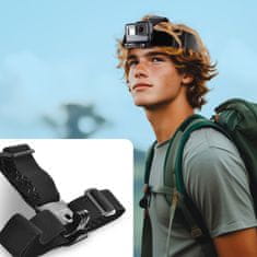 Tech-protect GA100 naglavni nosilec za športne kamere GoPro / DJI, črna