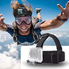 Tech-protect GA100 naglavni nosilec za športne kamere GoPro / DJI, črna
