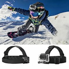 Tech-protect GA100 naglavni nosilec za športne kamere GoPro / DJI, črna