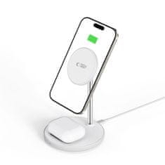 Tech-protect A39 2in1 MagSafe brezžični polnilnik za mobitel / AirPods, bela