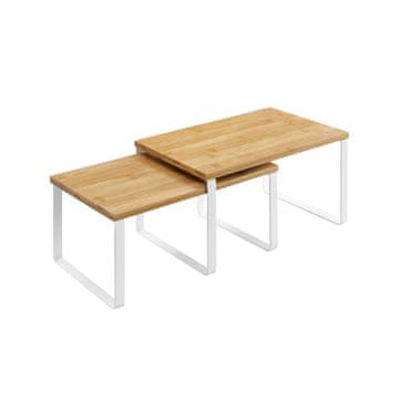 Songmics Komplet začimbnikov 2 kosa 297x195x155 cm bela