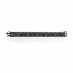 Digitus razdelilec rack 10xEuro C13 ALU UPS črno/siv DN-95404