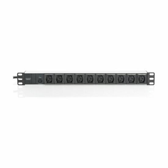 Digitus razdelilec rack 10xEuro C13 ALU UPS črno/siv DN-95404