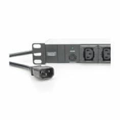 Digitus razdelilec rack 10xEuro C13 ALU UPS črno/siv DN-95404