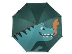 Otroški dežnik samorog, dinozaver - zeleni temni dinozaver
