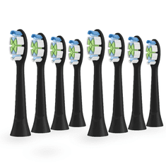 Ultrasonic nastavki za Philips Sonicare W2 Optimal White, 8 kosov, črni