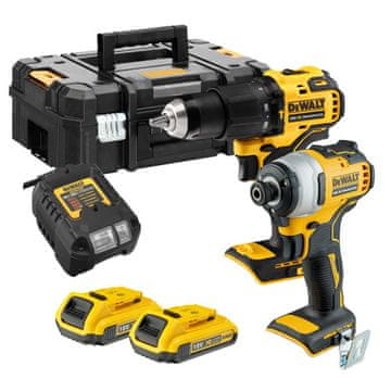 DeWalt AKU 18V SET DCD709 , DCF809 + 2x 2.0Ah TSTAK II DCK2062D2T