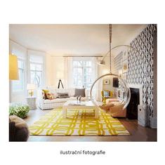 eoshop Viseči stol Bubble New Tip 1, prozoren akril, zlato ogrodje, roza blazine