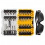DeWalt 47 DEL. KOMPL VIJAČNIH NASTAVKOV+ZAŠČITNA OČALA DT70703