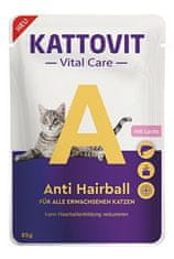 Kattovit Cat Vital Care Anti Hairball losos žepek 85g