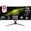 MSI MAG 342CQR E2 gaming monitor, 86,3 cm, UWQHD, VA, ukrivljen, črn