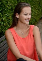 Levien Bronast komplet uhanov in ogrlice Flame Rose Gold Night SET-040