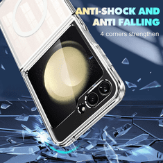Onasi Clear MagSafe ovitek za Samsung Galaxy Z Flip6 - prozoren