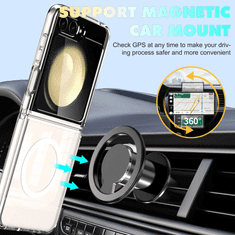 Onasi Clear MagSafe ovitek za Samsung Galaxy Z Flip6 - prozoren