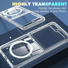 Onasi Clear MagSafe ovitek za Samsung Galaxy Z Flip6 - prozoren
