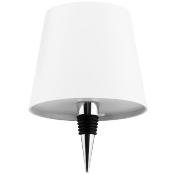 LUMILED Namizna svetilka LED CCT USB svetleči okrasni zamašek za steklenice SALCO bela