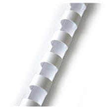 Plastične hrbtne strani - 25 mm, bele barve, 50 kosov