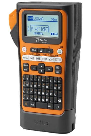Brother tiskalnik samolepilnih etiket PT-E310BTVP / 18 mm / USB / bat. delovanje / ohišje