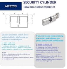 APECS Cilindrični vložek APECS EС-100(40/60C)-C-NI (3keys) (00026440)