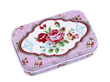 Kovinska škatla rože rose - stara roza st.