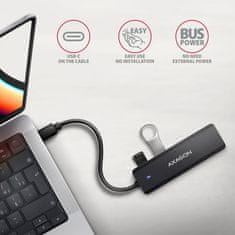 AXAGON potovalno vozlišče USB-C / HUE-C1C / USB 3.2 Gen1 / 4x USB-A / 1x USB-C / 0,19 m